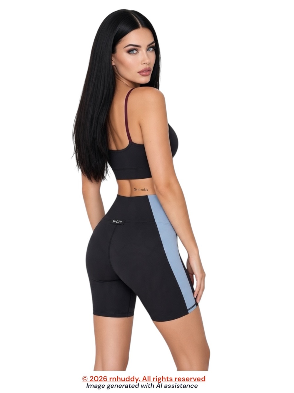 Michi XXS black blue vibe biker short